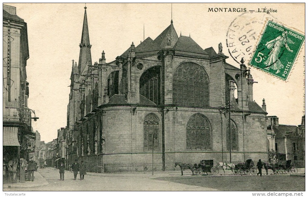 CPA 45 MONTARGIS L EGLISE 1911 - Montargis