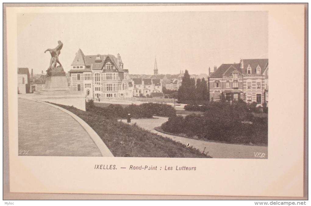 Ixelles. Elsene. Rond Point: Les Lutteurs. - Elsene - Ixelles