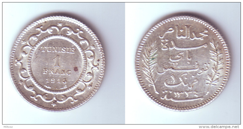 Tunisia 1 Franc 1915 - Túnez