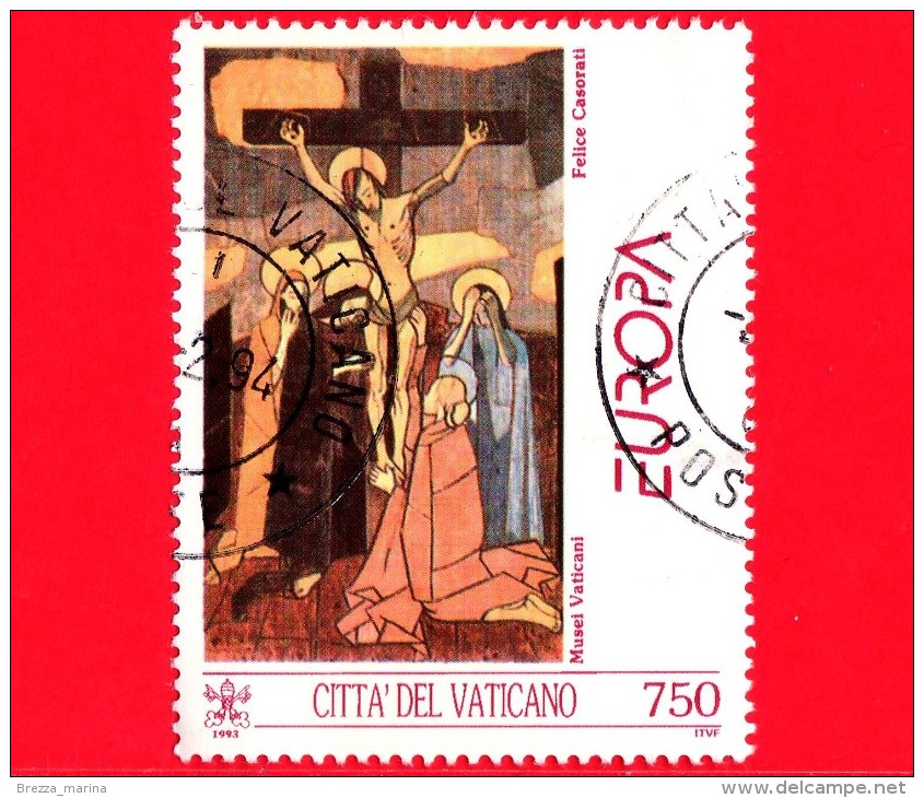 VATICANO - 1993 - Usato - Europa - 750 L. • Crocifissione, Dipinto Di Casorati - Usati