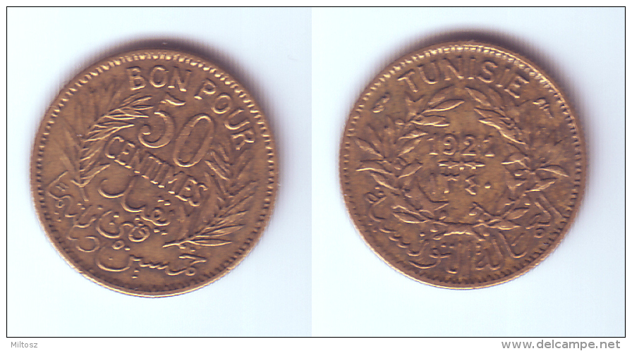 Tunisia 50 Centimes 1921 - Túnez