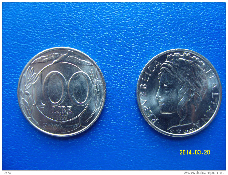 100 LIRE  ITALIA  TURRITA  2° TIPO  1997  FIOR DI CONIO - 100 Lire