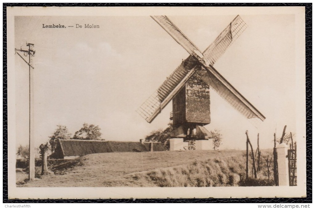 NIEUWE FOTO VAN OUDE ZELDZAME KAART LEMBEKE MOLEN - Kaprijke