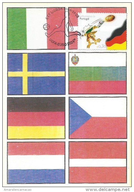 CARTE MAXIMUM - MAXICARD - MAXIMUMKARTE - MAXIMUM CARD - PORTUGAL - EURO 2004 - GROUPE D - ALLEMAGNE - Cartes-maximum (CM)