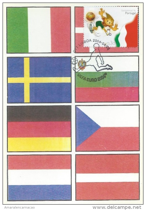 CARTE MAXIMUM - MAXICARD - MAXIMUMKARTE - MAXIMUM CARD - PORTUGAL - EURO 2004 - GROUPE C - ITALIE - Maximumkarten (MC)