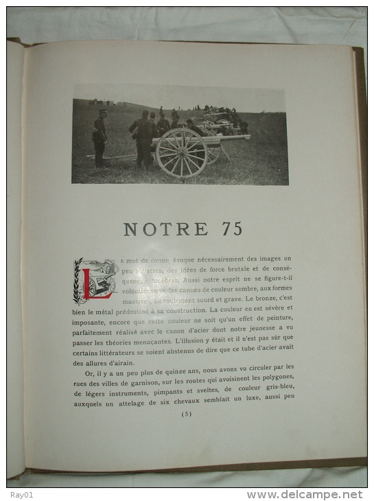 A VOIR !!!  Merveille du génie Français. NOTRE 75. (Canon) - (Edition Quillet 1915).