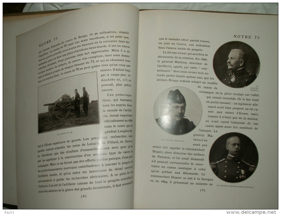 A VOIR !!!  Merveille du génie Français. NOTRE 75. (Canon) - (Edition Quillet 1915).