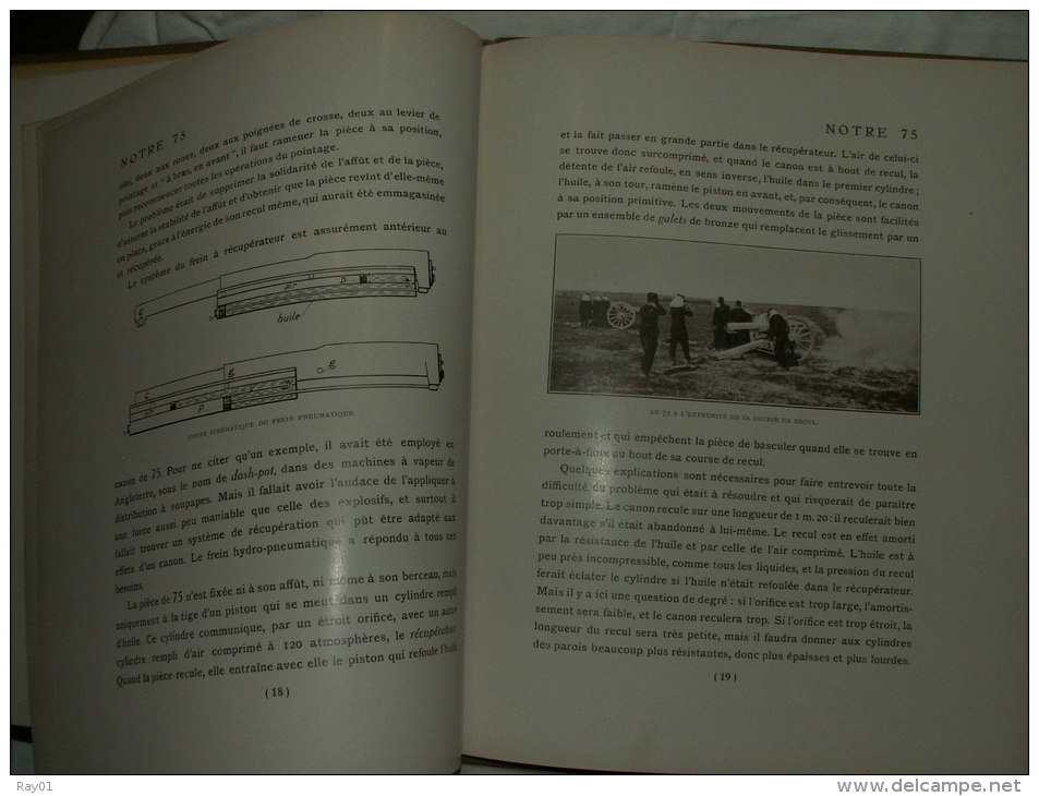 A VOIR !!!  Merveille du génie Français. NOTRE 75. (Canon) - (Edition Quillet 1915).