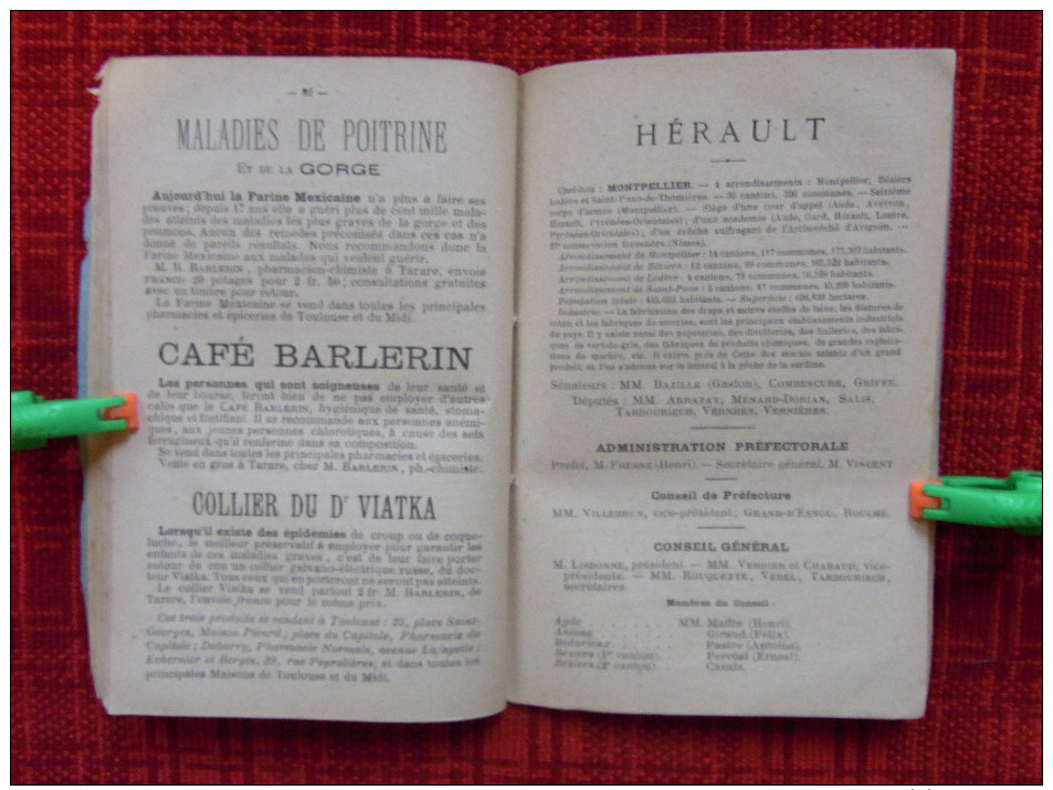 Almanach régional La Dépêche 1883 avec calendrier grégorien et républicain