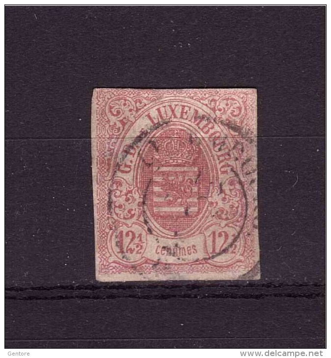 1859 LUXEMBOURG Coat Of Arms 12,5 Centime Michel Cat N°7   Used Thin Center Bottom - 1859-1880 Armoiries