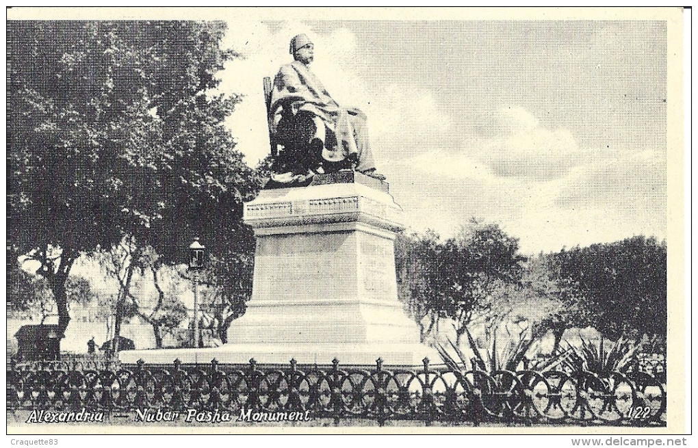 ALEXANDRIE   MONUMENT DE NUHAR PACHA - Alexandrie