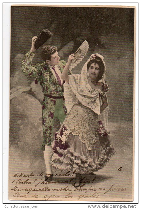 Tauromaquia  Corrida De Toros Bull Fight Tarjeta Postal Carte Postale Ca1900 Vintage Original Postcard Cpa Ak (W3_3268) - Corridas