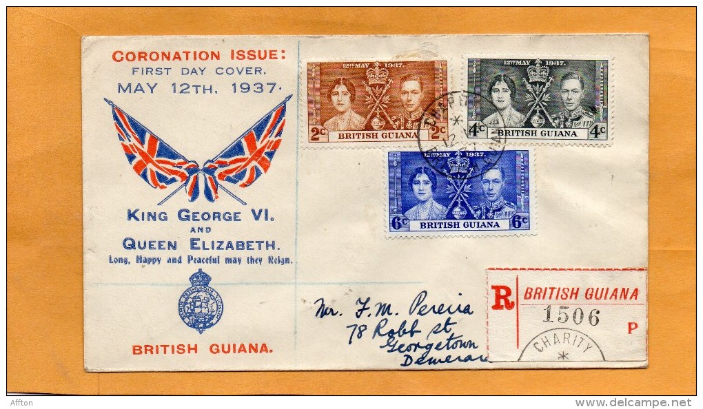 British Guiana 1937 FDC - Guyana Britannica (...-1966)