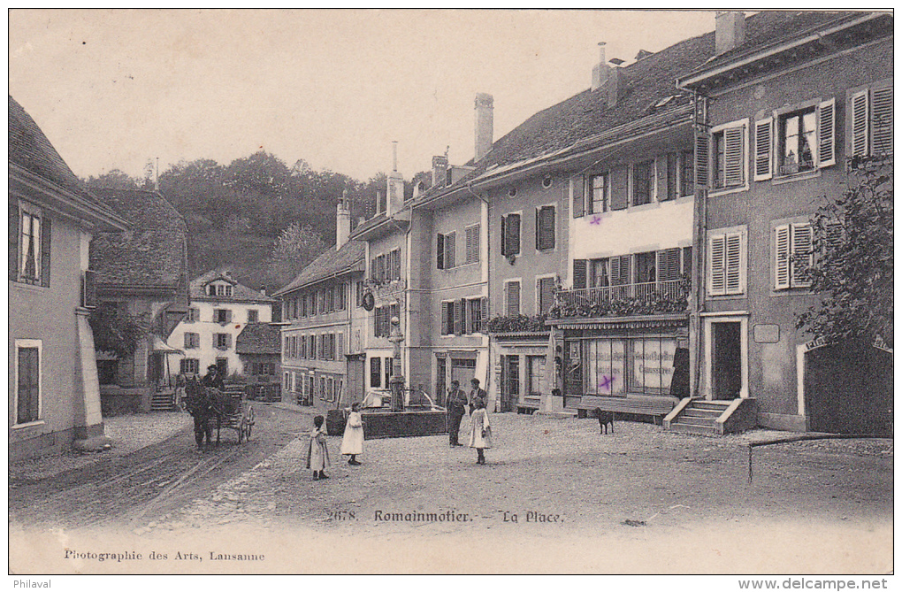 ROMAINMOTIER : La Place - Carte Animée - Romainmôtier-Envy