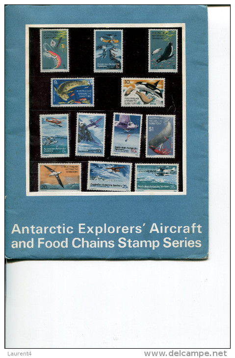 (stamp 10) Australlia - AAT Australian Antarctic Exporers's Aircraft + Food Chain Stamps - Booklet + Mint Stamps - Verzamelingen & Reeksen