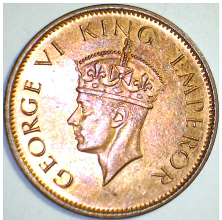 1940 OR 1941, BRITISH INDIA, UNCIRCULATED/BU - 1/4 ANNA COPPER COIN  *SEE PHOTOS* - Colonies