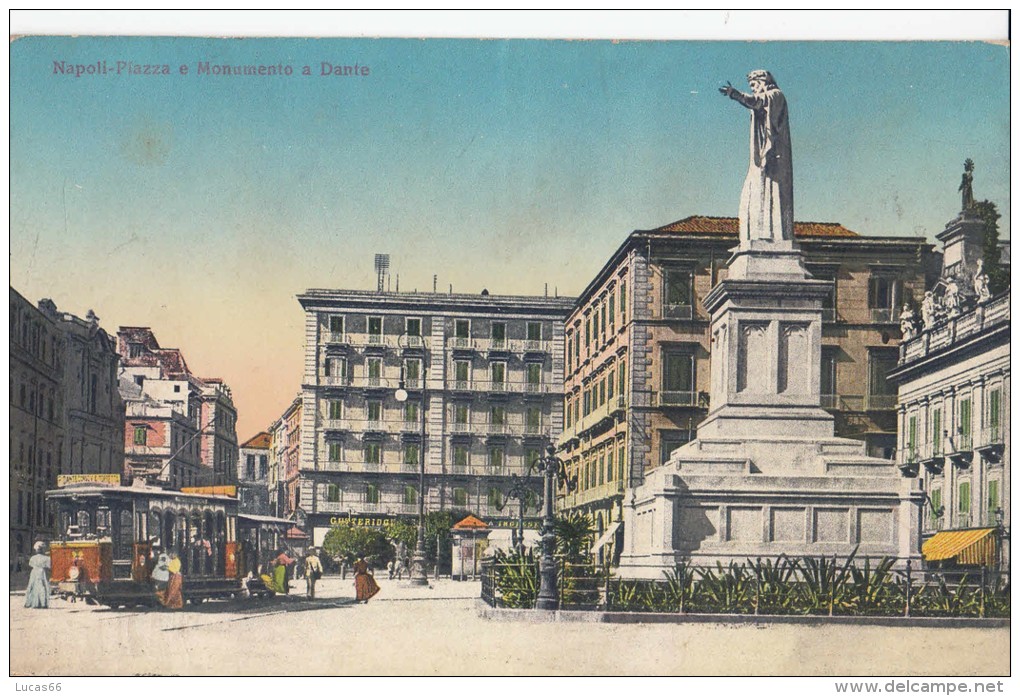 1920 CIRCA NAPOLI PIAZZA E MONUMENTO A DANTE - Napoli