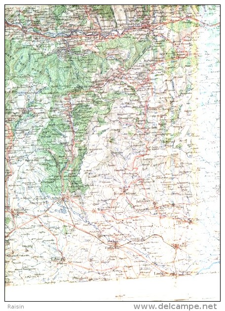 Carte Géographique St PONS  Ancienne  Tirage 1907  Feuille XVII-35  échelle 1/100.000 (1cm=1km) état D'usage - Geographical Maps