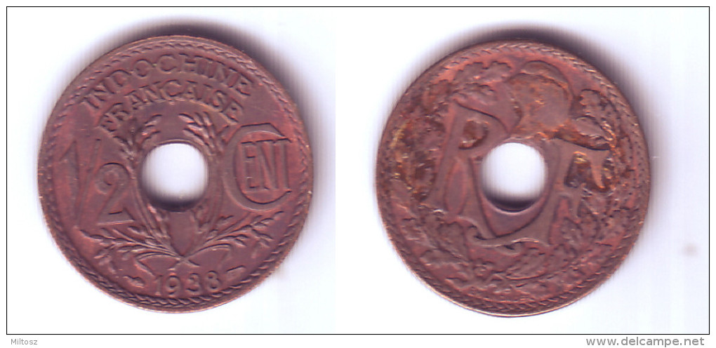 French Indochina 1/2 Cent 1938 - Viêt-Nam