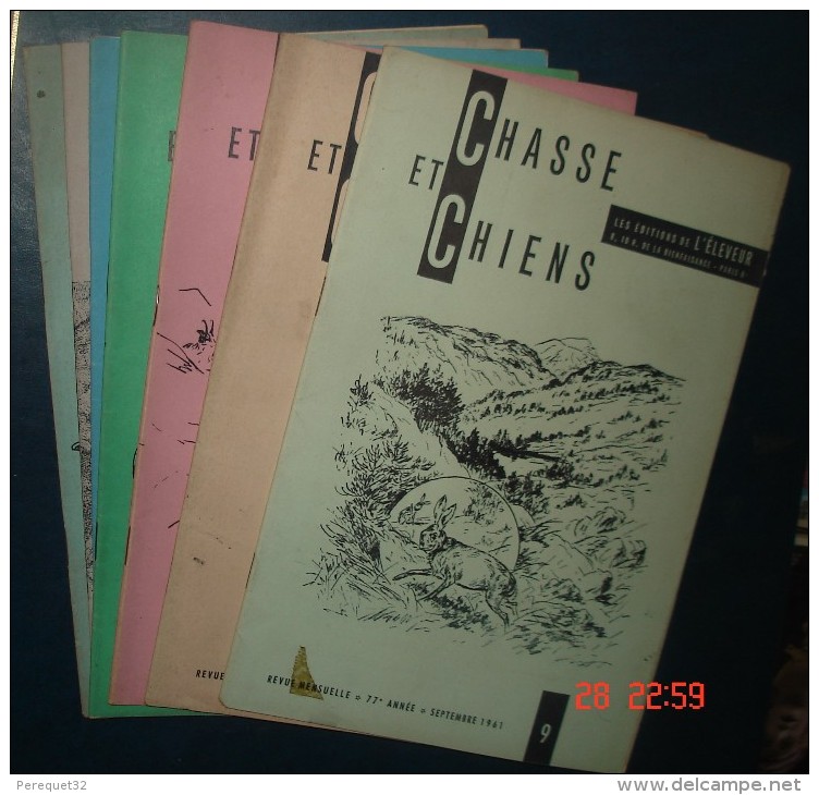 CHASSE Et CHIENS.7 N° De Septembre 1961 à Mars 1962 - Jagen En Vissen