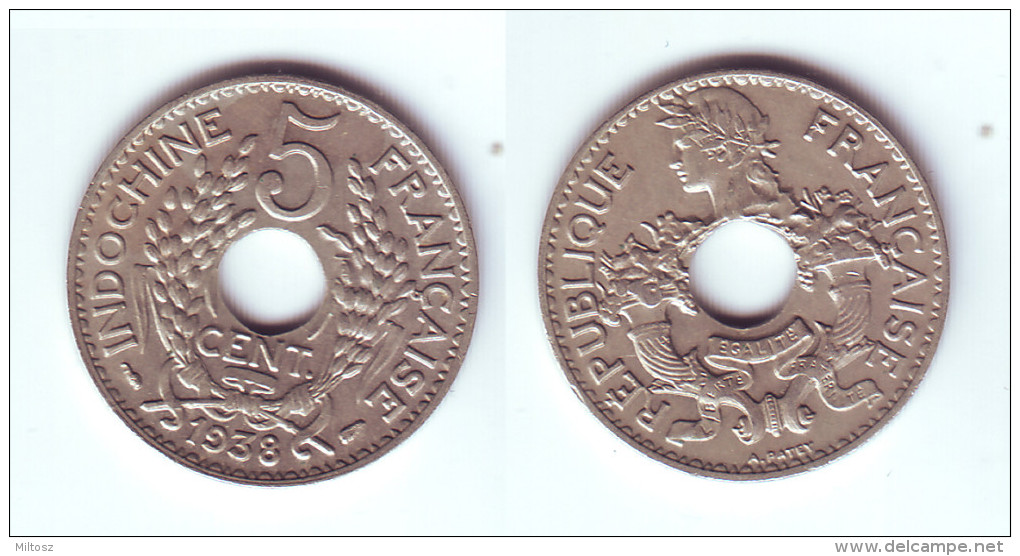 French Indochina 5 Cents 1938 - Viêt-Nam
