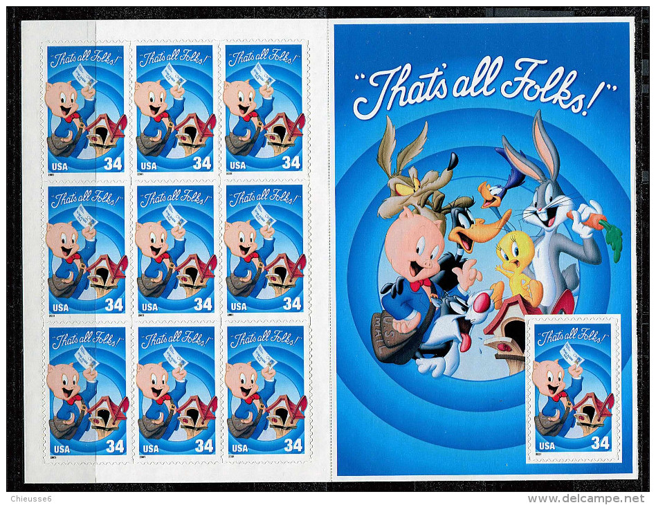 Etats Unis ** Carnet C3233 - "Porky Pig" De Warner Bros - 1981-...