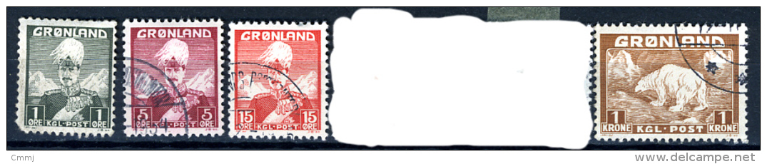 1938 - GROENLANDIA - GREENLAND - GRONLAND - Catg Mi. 2+5+7 - Used - (P29032014....) - Gebruikt