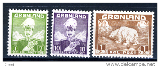 1938 - GROENLANDIA - GREENLAND - GRONLAND - Catg Mi. 3+4+7 - MLH - (P29032014....) - Neufs