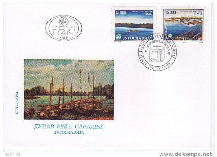 YUGOSLAVIA 1993 Danube Cooperation FDC.  Michel 2628-29 - FDC