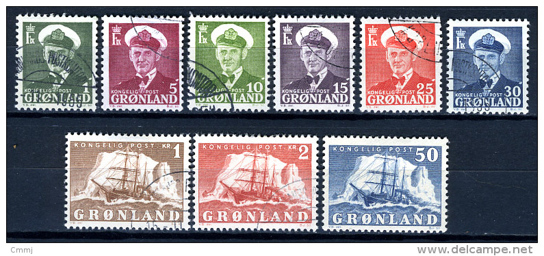 1950/63 - GROENLANDIA - GREENLAND - GRONLAND - Catg Mi. 28/36 - USED - (P29032014....) - Usati