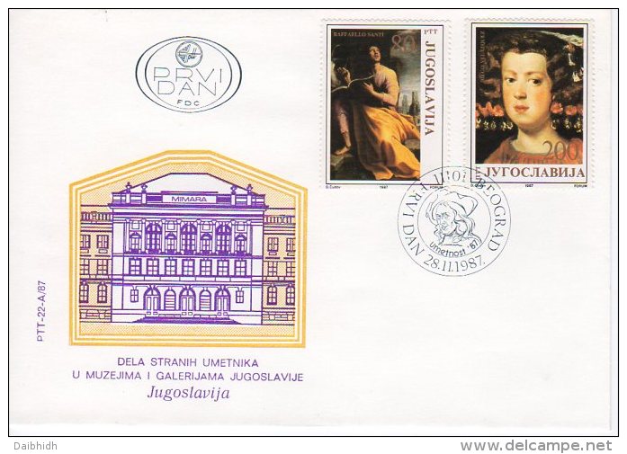 YUGOSLAVIA 1987 Paintings On 2  FDCs.  Michel 2247-50 - FDC