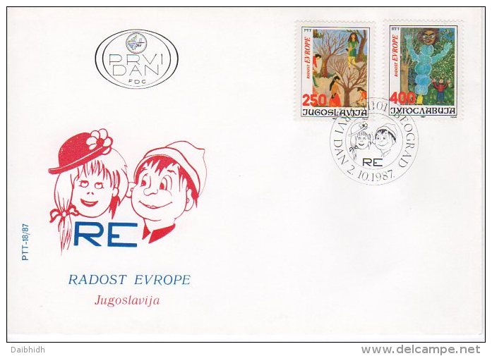 YUGOSLAVIA 1987 Joy Of Europe Children's Meeting FDC.  Michel 2241-42 - FDC