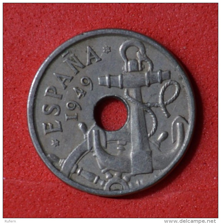 SPAIN  50  CENTIMOS  1949  STAR 56 KM# 777  -    (Nº05933) - 50 Centimos