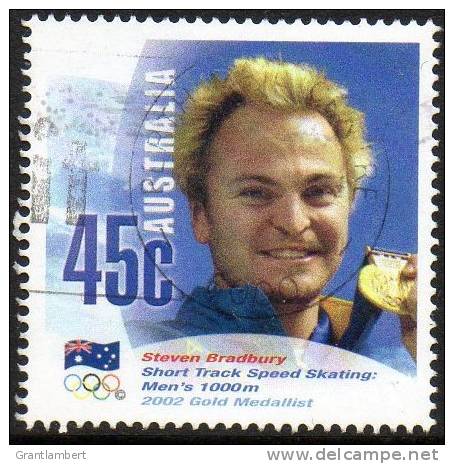 Australia 2002 Gold Medal Salt Lake City Winter Olympics 45c Steven Bradbury Used  SG 2713 - - - - Gebraucht