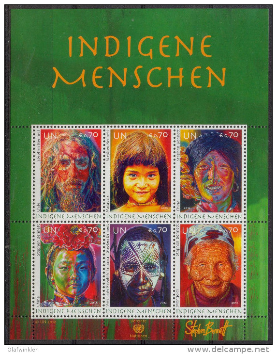 2012 UN Wien Indigene Menschen KLB / UN Vienna Indegenous People Minisheet MNH [-] - Ungebraucht