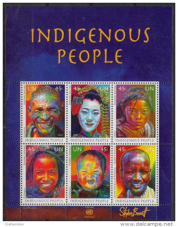 2012 UN New York Indegenous People Minisheet MNH [-] - Unused Stamps