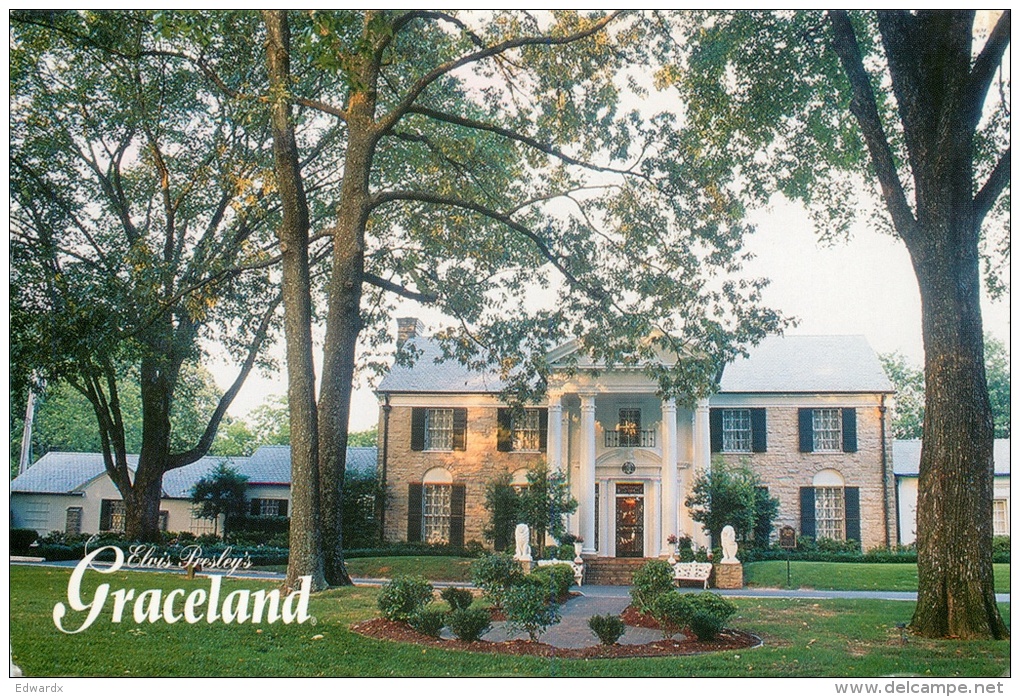 Elvis Presley Graceland, Memphis, Tennessee, United States US Postcard Used Posted To UK 2001 Stamp - Memphis