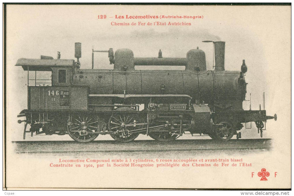 Locomotives Autriche - Hongrie - Construite Par Sté Hongroise Des Chemins De Fer De L'Etat N°146 - Trains