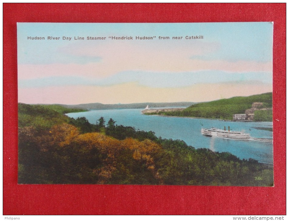 - New York > Catskills ( Hand Colored  Hudson River Day Liner Steamer Hendrick Hudson Not Mailed Ref 1256 - Catskills