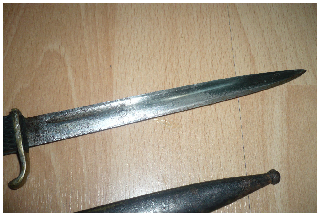 Rare Chez Dague Allemande Ww1 Pour Papie Poste - Knives/Swords