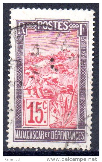 MADAGASCAR 1908 Transport In Madagascar -15c. - Red And Lilac   FU - Oblitérés