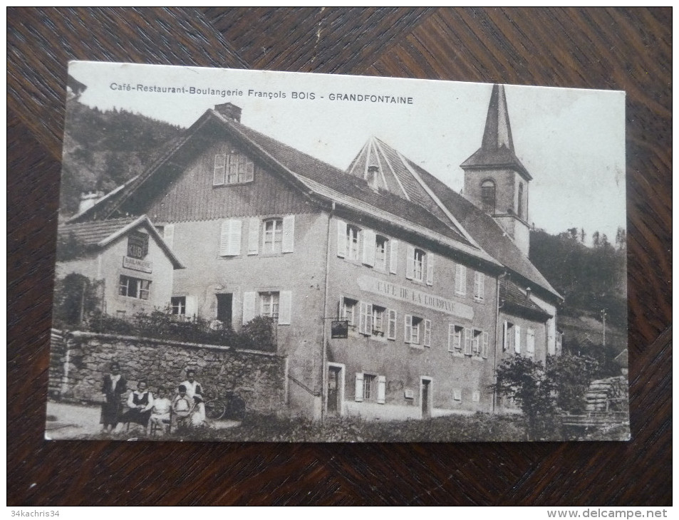 CPA Grandfontaine.Café Restaurant Boulangerie François Bois - Schirmeck