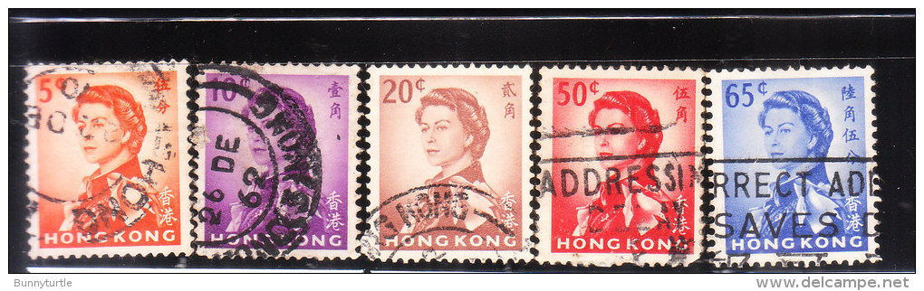 Hong Kong 1962 QE 5v Used - Gebruikt