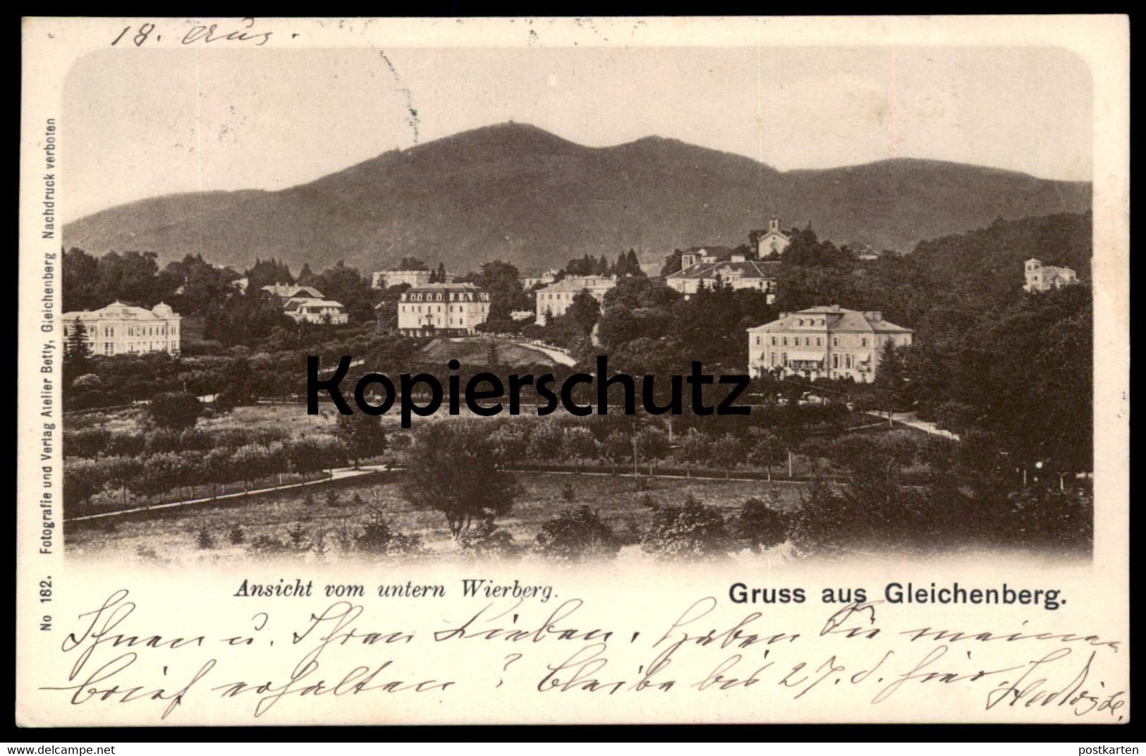 ALTE POSTKARTE GRUSS AUS BAD GLEICHENBERG ANSICHT VOM UNTERN WIERBERG Bei Feldbach Steiermark Österreich Austria - Bad Gleichenberg