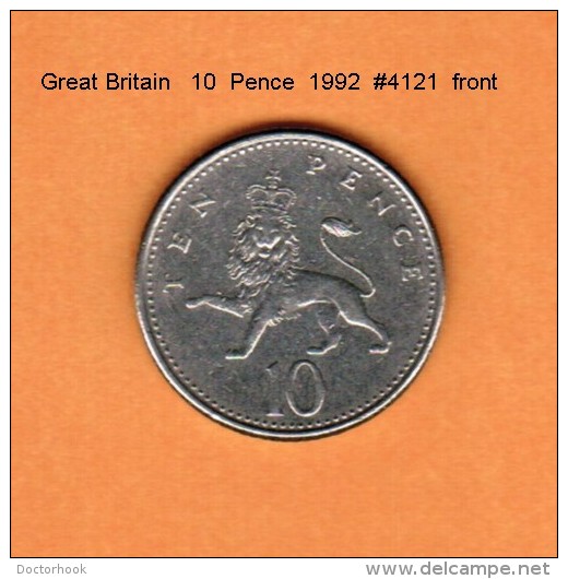 GREAT BRITAIN    10  PENCE  1992  (KM # 938b) - 10 Pence & 10 New Pence