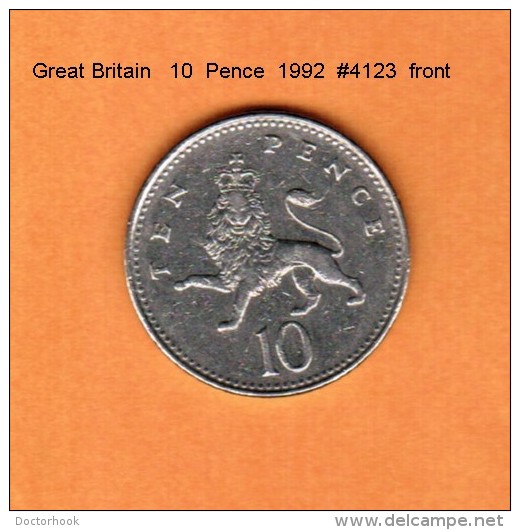 GREAT BRITAIN    10  PENCE  1992  (KM # 938b) - 10 Pence & 10 New Pence