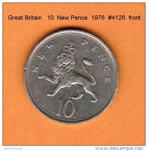 GREAT BRITAIN    10  NEW PENCE  1976  (KM # 912) - 10 Pence & 10 New Pence