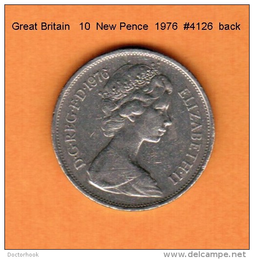 GREAT BRITAIN    10  NEW PENCE  1976  (KM # 912) - 10 Pence & 10 New Pence