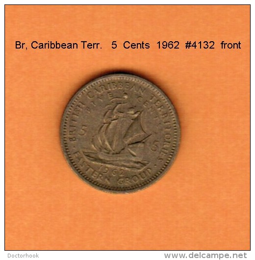 BRITISH CARIBBEAN TERRITORIES    5  CENTS  1966  (KM # 4) - Territoires Britanniques Des Caraïbes