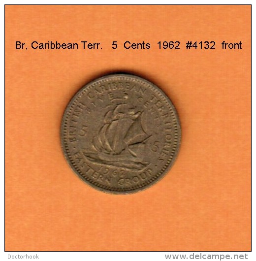 BRITISH CARIBBEAN TERRITORIES    5  CENTS  1966  (KM # 4) - British Caribbean Territories